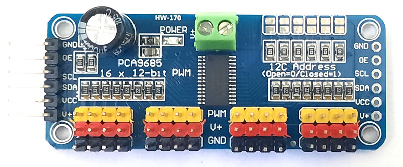 ����������� ��� PCA9685 � I2C.